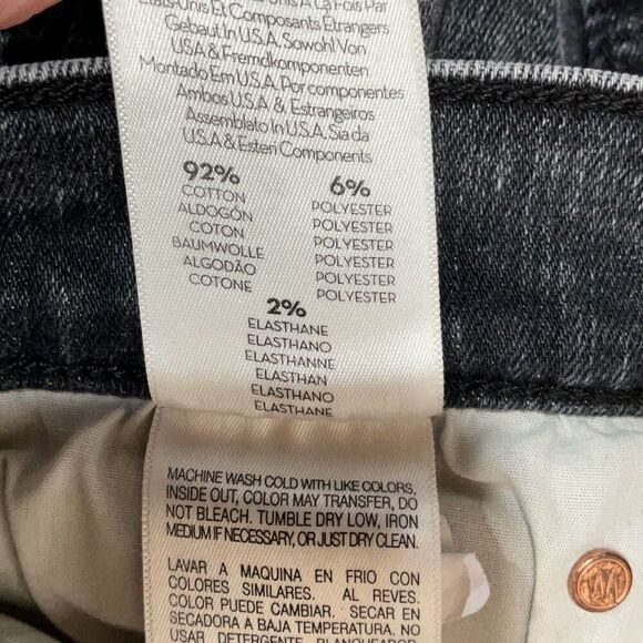 Mother Black Button Fly The Stunner Ankle Fray Jeans Friday The 13th Size 25 - Picture 12 of 13